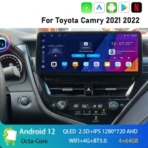 12.3" Android 12 for Toyota Camry 2021~23 Car Stereo Radio GPS NAVI Carplay DSP - Picture 1 of 11