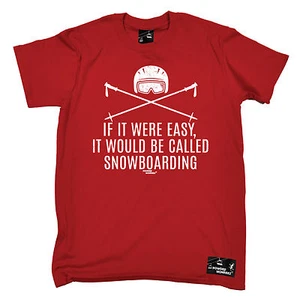 If It Were Easy Be Called Snowboarding T-SHIRT Ski Tee Geburtstag lustig Geschenk Top - Bild 1 von 11
