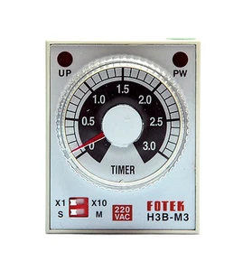 Temporizador industrial 1 pieza H3B-M3-220V 3S / 30S / 3M / 30M AC220V Fotek Taiwan H3B-M3 - Imagen 1 de 4