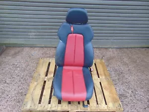 Mercedes SLK Drivers seat R170 Right front 96-04 Black Red Leather - Picture 1 of 16