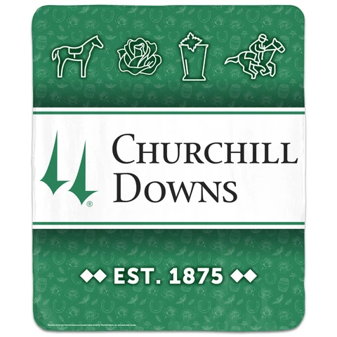 WinCraft Churchill Downs 50'' x 60'' Plush Sherpa Blanket Cover