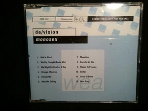 De / Vision Monosex 12 Piste Promotional Copy CD NM (728) - Picture 1 of 2