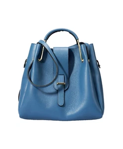 MASSIMO CASTELLI PEBBLED LEATHER SATCHEL BAG HANDTASCHE MIT ETUI - MADE IN ITALY - Bild 1 von 11