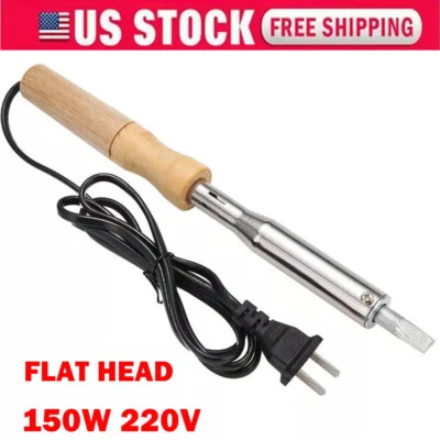 Caneta de solda 150W 220V ferro de solda elétrico ponta cinzel ferramenta de solda 28,5 cm - Imagem 1 de 4