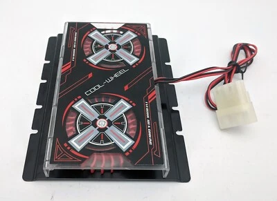 Evercool Desktop Gaming PC Hard Drive Cooler w/ Dual 50mm Ideal Cool-Wheel Fans - Image 1 of 4