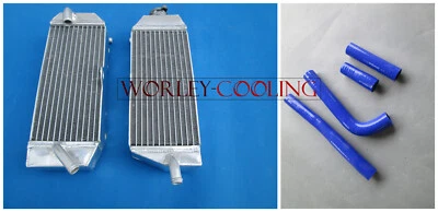 NJ-Radiador de Aluminio y Mangueras AZUL para YAMAHA YZ400F 98 99 00 Soporte Recto Foto 1 de 4