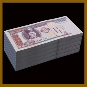 Mongolia 100 Tugrik x 500 Pcs Bundle (Brick), 2014 P-65 Horse Unc - Picture 1 of 2