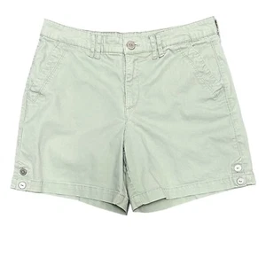 Gloria Vanderbilt Shorts Women's Size 8 Green All-Around Slimming Short Mid Rise - Picture 1 of 15