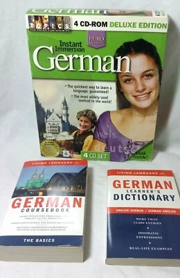 Instant Immersion German 4 CD-Rom Software Living Language Coursebook Dictionary - Image 1 of 4
