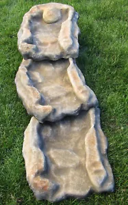 Garden Pond Waterfall sections - Rustic Stone Effect Waterfall 19 Fibreglass - Picture 1 of 29