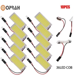 10 piezas 36SMD COB Blanco LED T10 BA9S Coche Panel Interior Luz Domo Mapa Lámpara Bombillas - Imagen 1 de 13
