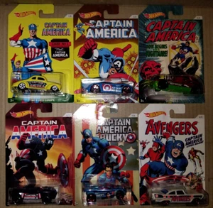 Hot Wheels 2015 Captain America 6 of 8 RARE HTF - Picture 1 of 13
