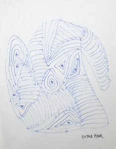 Lutka Pink - Drawing Original - Felt - Zig Zag 36 - Picture 1 of 1