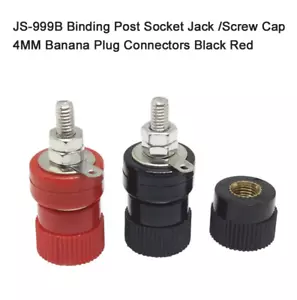 Conectores enchufe de poste de unión JS-999B negro rojo - Imagen 1 de 3