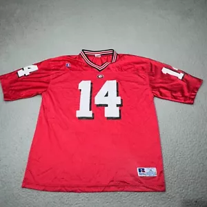 Vintage Georgia Bulldogs Jersey Womens Extra Large Red 14 Russell Athletic Korea - Picture 1 of 15