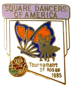 Rose Parade 1985 Square Dancers of America 96th Tournament of Roses Anstecknadel - Bild 1 von 2