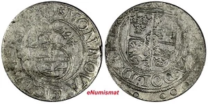 Livonia Gustavo II Adolfo (1621-1632) Argento 1624 1/24 Tallero KM#10 (20 408) - Foto 1 di 3