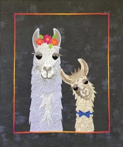"Neue Applikation Quilt Muster MAMA LLAMA LOVE 29"" x 34" - Bild 1 von 1