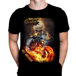HELL UNLEASHED GHOST RIDER - T-Shirt - Sizes S- 5XL - Comic Art / Horror - Picture 1 of 4