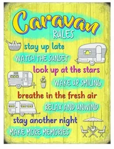 Wohnwagen Regeln Metall Kühlschrank Magnet (og) - Bild 1 von 1