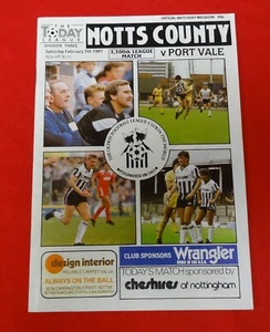 1987 Notts County v Port Vale Division 3 Official Matchday Programme - Picture 1 of 12