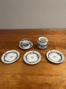 Antique rare set of Villeroy & Boch teacup & dishes, sugar Wallerfangen "Paula" - Picture 1 of 24