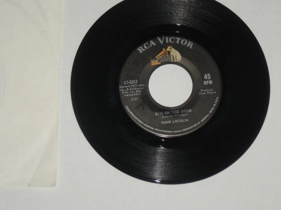 HANK LOCKLIN Wooden Soldier + Kiss On The Door 45 rpm vinyl 1963 Chet Atkins - Image 1 of 1