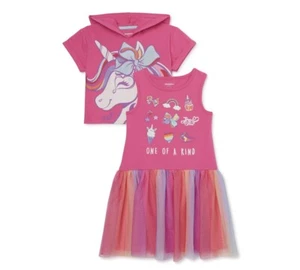 Jojo Siwa Girls Hooded Cosplay Unicorn Dress w/ Tulle Skirt multi size NWT - Picture 1 of 9