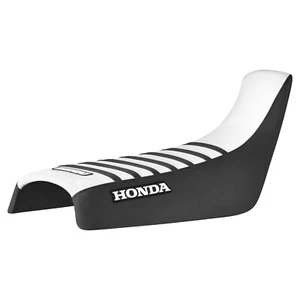 Honda XR 650L 1993-2024 pinza cubierta de asiento negro/blanco/negro costillas #215 logotipo - Imagen 1 de 5