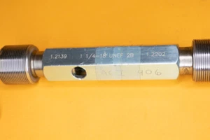 Vermont 1-1/4-18 NS 2b  Go Thread Gage Gauge PD 1.2139 PD 1.2202 - Picture 1 of 5
