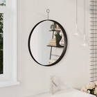 Hanging Mirror With Hook Black Wall-mounted Decoration Vidaxl 50 Cm