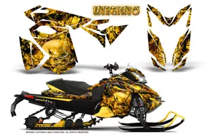 SKI-DOO REV XS MXZ RENEGADE SNOWMOBILE SLED CREATORX GRAPHICS KIT INFERNO YELLOW - Bild 1 von 1