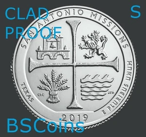 2019 S ATB San Antonio, TX - Clad PROOF Quarter Gem Deep Cameo - Ship TODAY!! - Picture 1 of 2