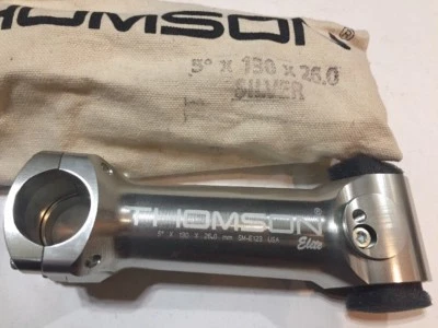 THOMSON ELITE 5 DEGREE  130 X 26.0 STEM - SILVER - Image 1 of 4