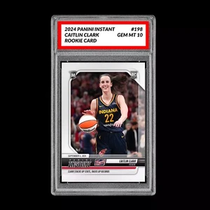 Graded 10 CAITLIN CLARK #198 ROOKIE RC Card 2024 Panini Instant Indiana Fever - Picture 1 of 5