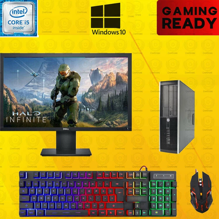 HP i5 Gaming Desktop PC Computer Nvidia GT730 Win 10 8GB bundle - Image 1 of 4