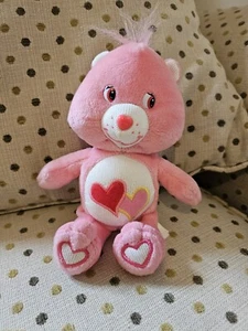 Care Bears Love A Lot Bear Plush Toy 2004 Pink Vintage Rare - Picture 1 of 5