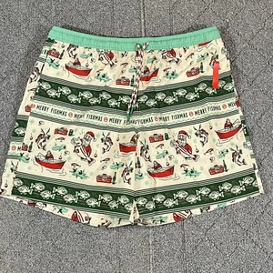 Magellan Swim Trunks Mens Size Large Fishing Holiday Boat Shorts Santa Fish New - Picture 1 of 10