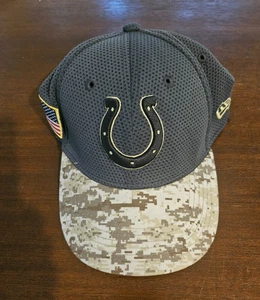 Indianapolis Colts Salute To Service Camo Flag New Era Trucker Hat Cap - Picture 1 of 6