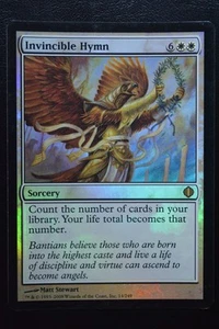 Magic The Gathering MTG INVINCIBLE HYMN FOIL Shards of Alara LP Lightly Played - Picture 1 of 2