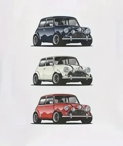 🇬🇧Red White & Black Mini Cooper White T Shirt 2XL 44” Lightweight & Breathable - Picture 1 of 8