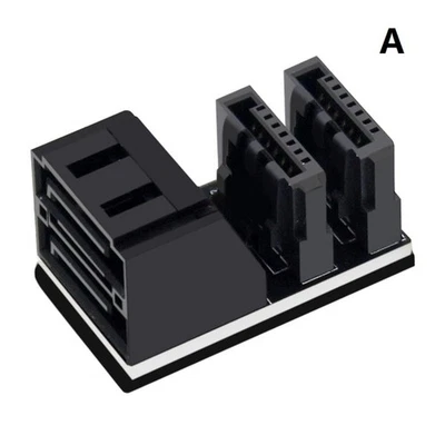 Dual SATA 7Pin Female To 7Pin Male Adapter Converter Part For Desktops Computer - Image 1 of 4