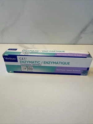 Virbac CET Enzymatic Toothpaste BEEF Flavor Dog Cat Breath & Plaque Exp 08/27 - Image 1 of 4