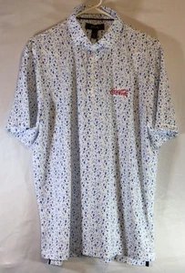 Polo RLX Ralph Lauren Coca-Cola Promo Blanco M Rendimiento Golf Pickleball Elástico - Imagen 1 de 14