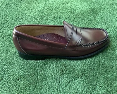 Mocasines GH Bass Weejuns hechos a mano de cuero Logan Penny para hombre talla 13 D Oxblood Foto 1 de 4