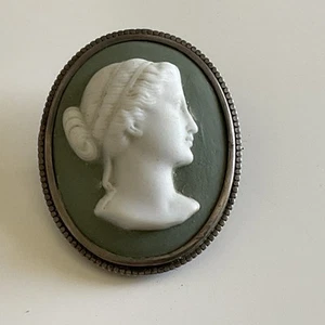 Sehr Schöne Alte Brosche , Gemme ,Größe44 mm ,800 Silber - Bild 1 von 7