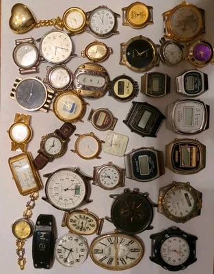 Lot Of 37 Watch Movements. W/ Pearl Dials, Disney, Garmin, E. Howard & Co, Avon. - Image 1 of 4