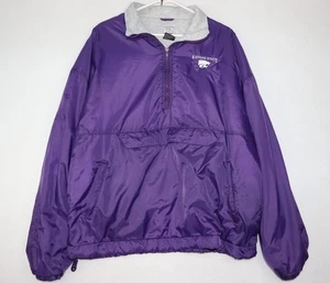 Chaqueta cortavientos suéter de fútbol americano de la NCAA púrpura XL de Kansas State Wildcats para hombre - Imagen 1 de 9