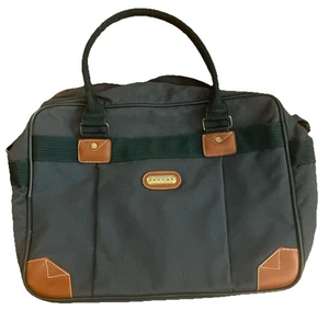 Vintage Jaguar Waldgrün Canvas Braun Leder Weichgepäck Tasche mit Tragegurt - Bild 1 von 6