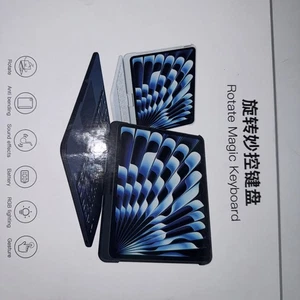 Rotate Magic Keyboard 360 Swivel Pink Keyboard Clear Holder iPad - Picture 1 of 8